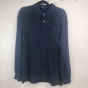 Polo Ralph Lauren corduroy textured blue long sleeve xl